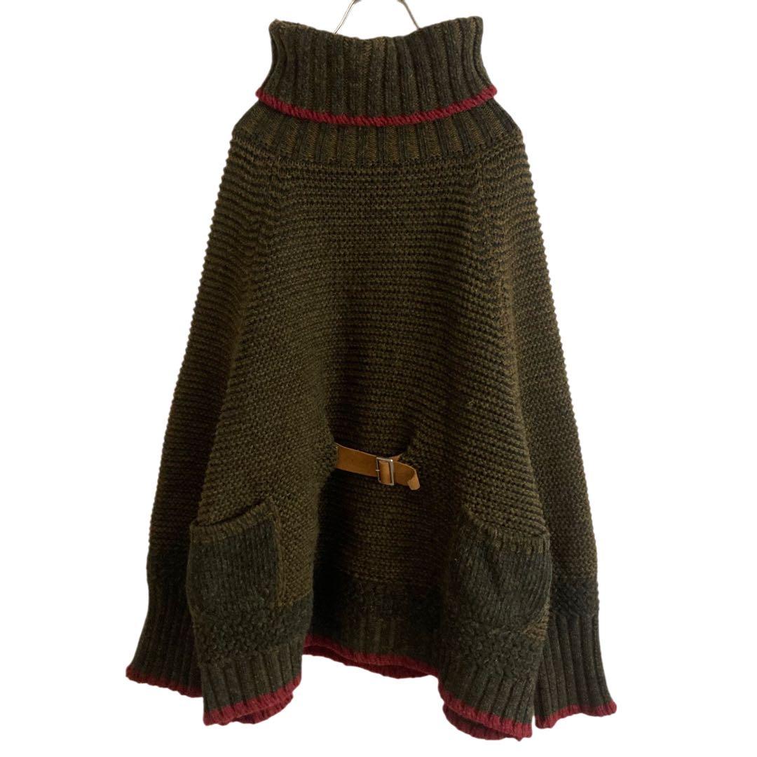 KAPITAL キャピタル バック クロス ライナー ニット ポンチョ