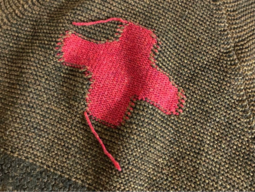 KAPITAL キャピタル バック クロス ライナー ニット ポンチョ