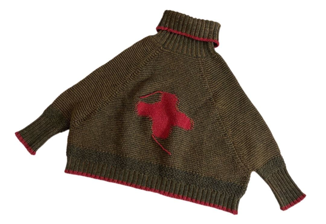 KAPITAL キャピタル バック クロス ライナー ニット ポンチョ