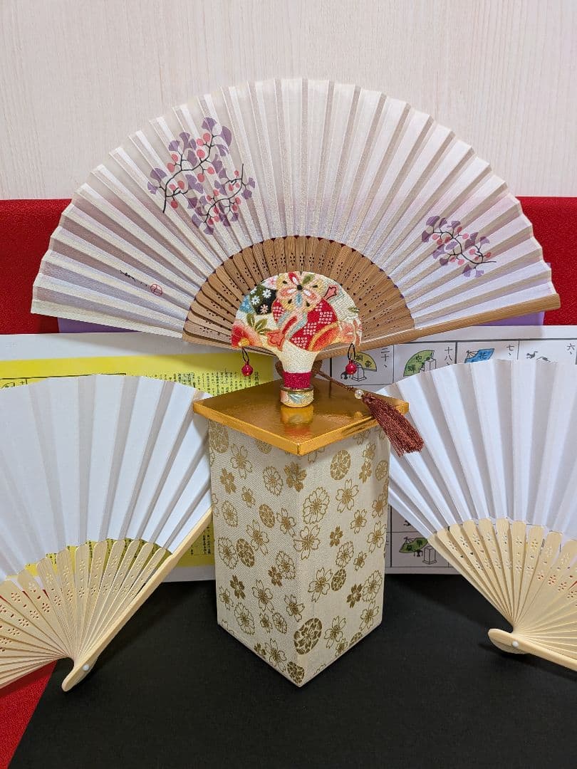 「なんちゃって投扇興」夢二扇子付！無垢桐材使用！新品⑤点セット
