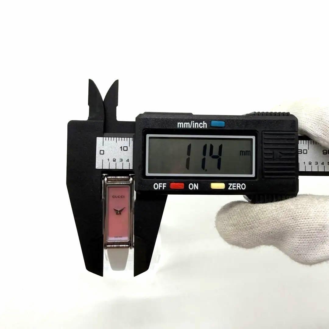 稼働/新品電池✨グッチ 1500L シェル文字盤 バングルウォッチ クォーツ