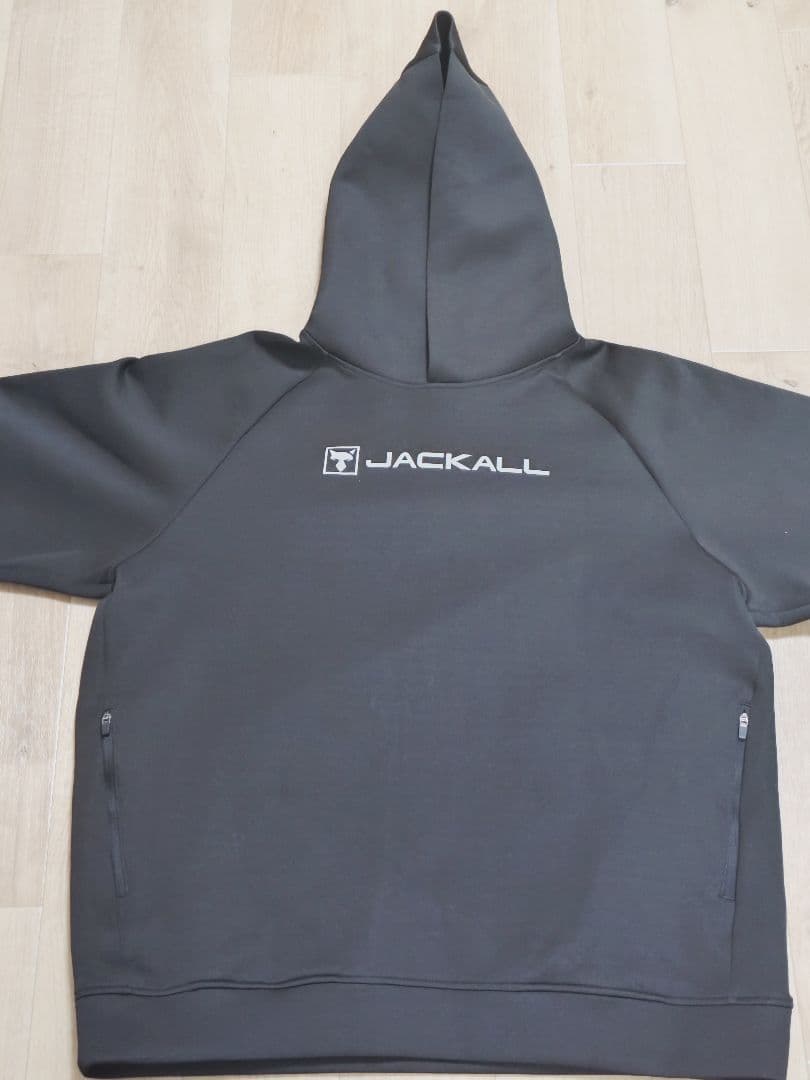 ジャッカル　ストレッチスウェットフーディー　XL ブラック