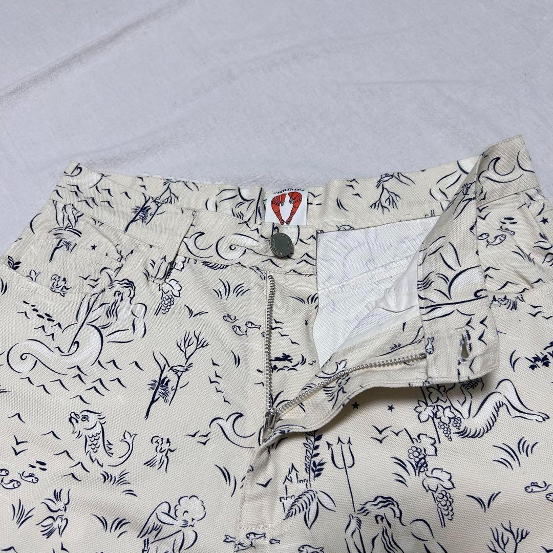 SHRIMPS ヘクター シーゴッズプリント コットンポプリン ショーツ
