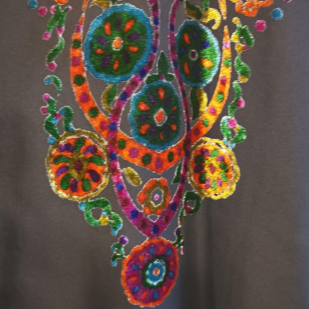 TOKUKO カラフルベルベット　7分袖チュニック