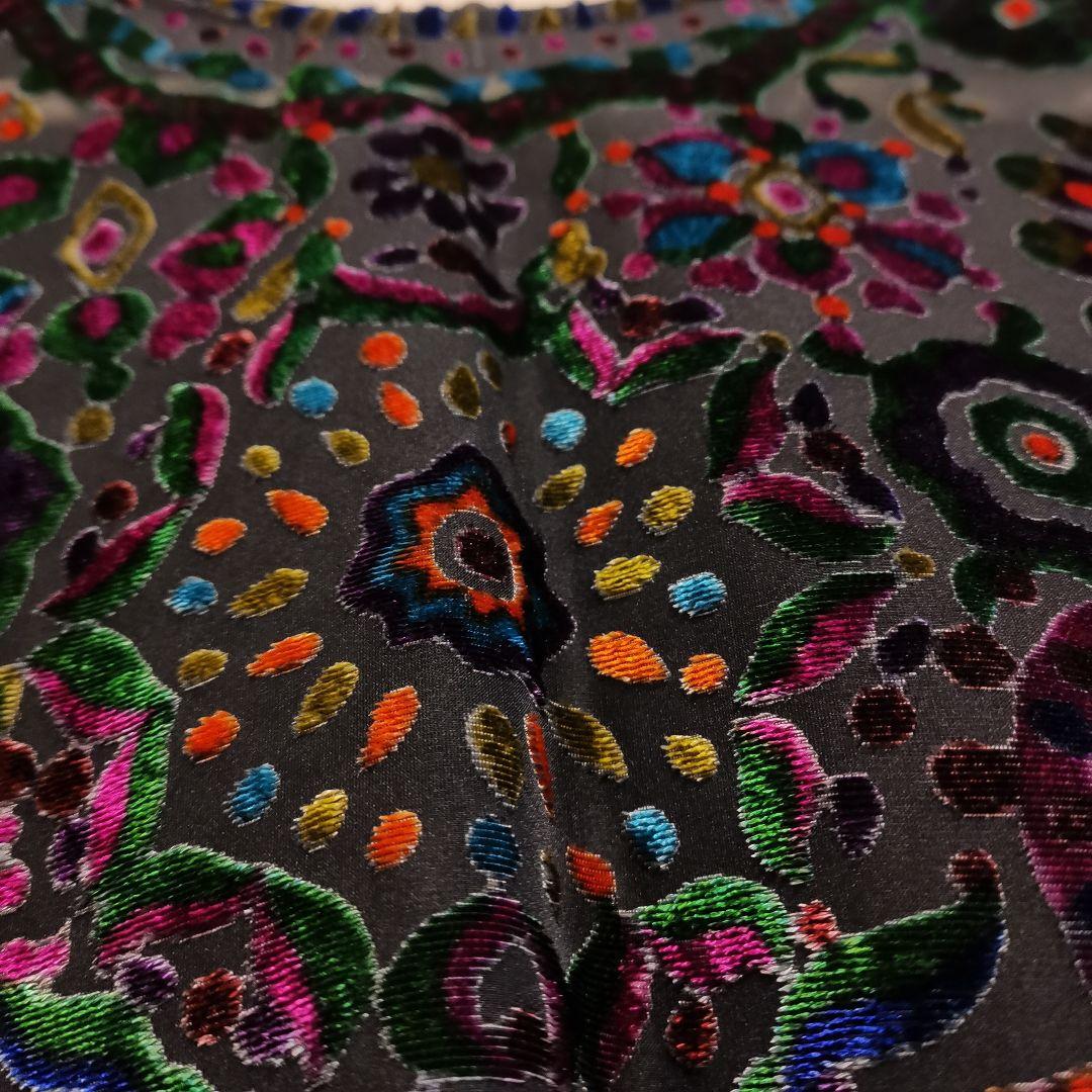 TOKUKO カラフルベルベット　7分袖チュニック