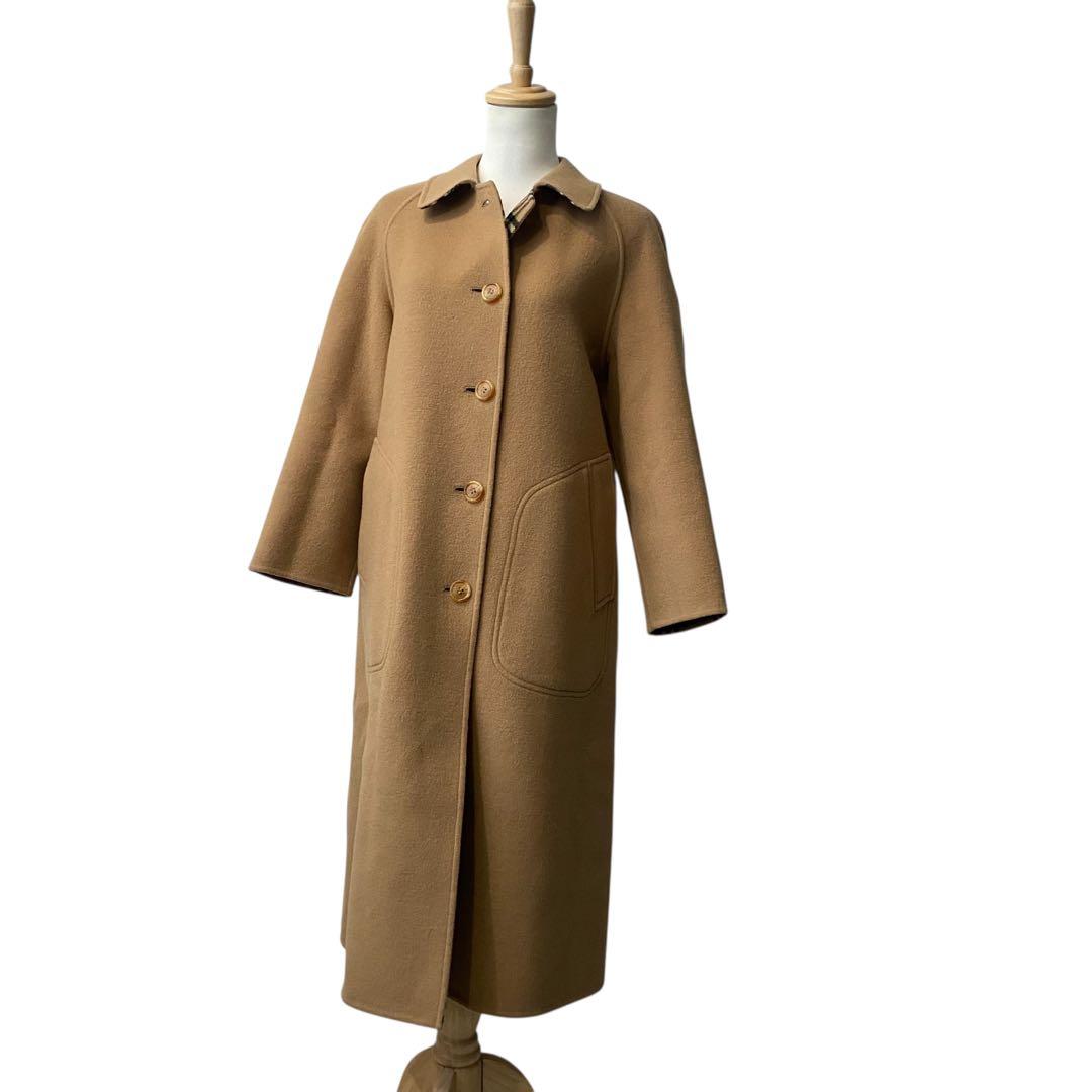 【美品】 バーバリーズ リバーシブル ノバチェック ロングコート ブラウン