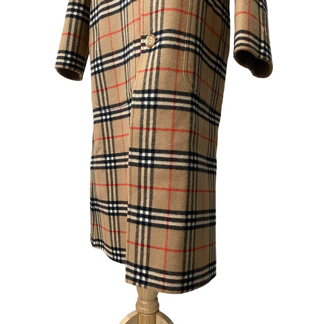 【美品】 バーバリーズ リバーシブル ノバチェック ロングコート ブラウン
