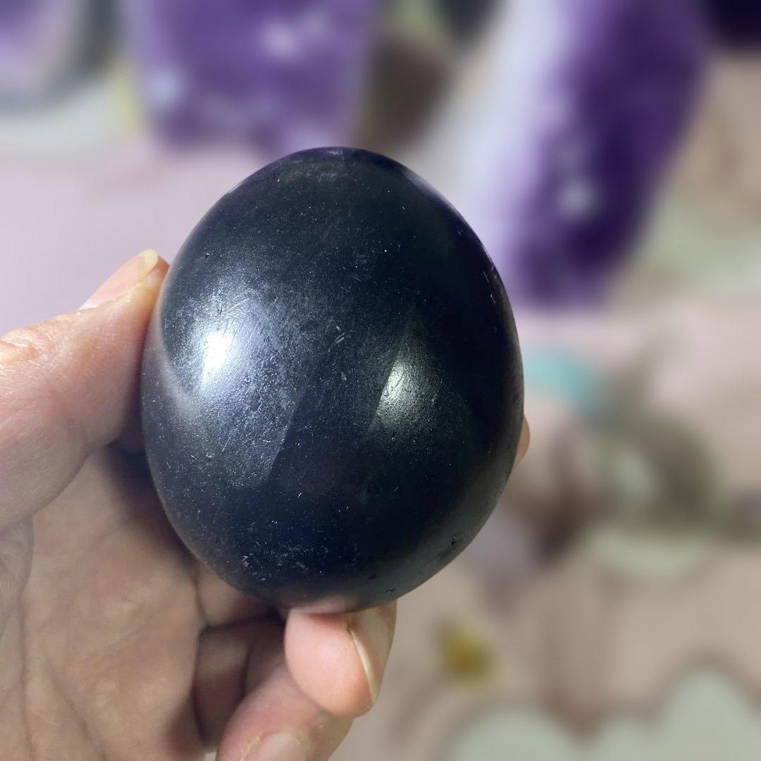 【極上 】ウルグアイ產アメジストクラスター原石手握逸品（恐竜の卵幸運水晶）