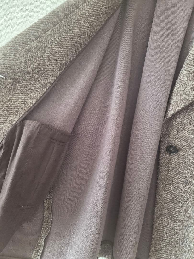 Spick & Span　Wスライバーヘリンボーン ミドルコート　2022AW