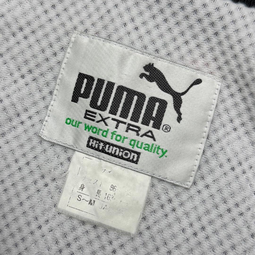 90s PUMAトラックジャケット パンツ 上下セット ブラック×レッド S〜M