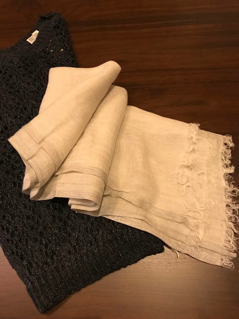 【BRUNELLO CUCINELLI】 リネンカシミヤストール★同梱値引承り〼