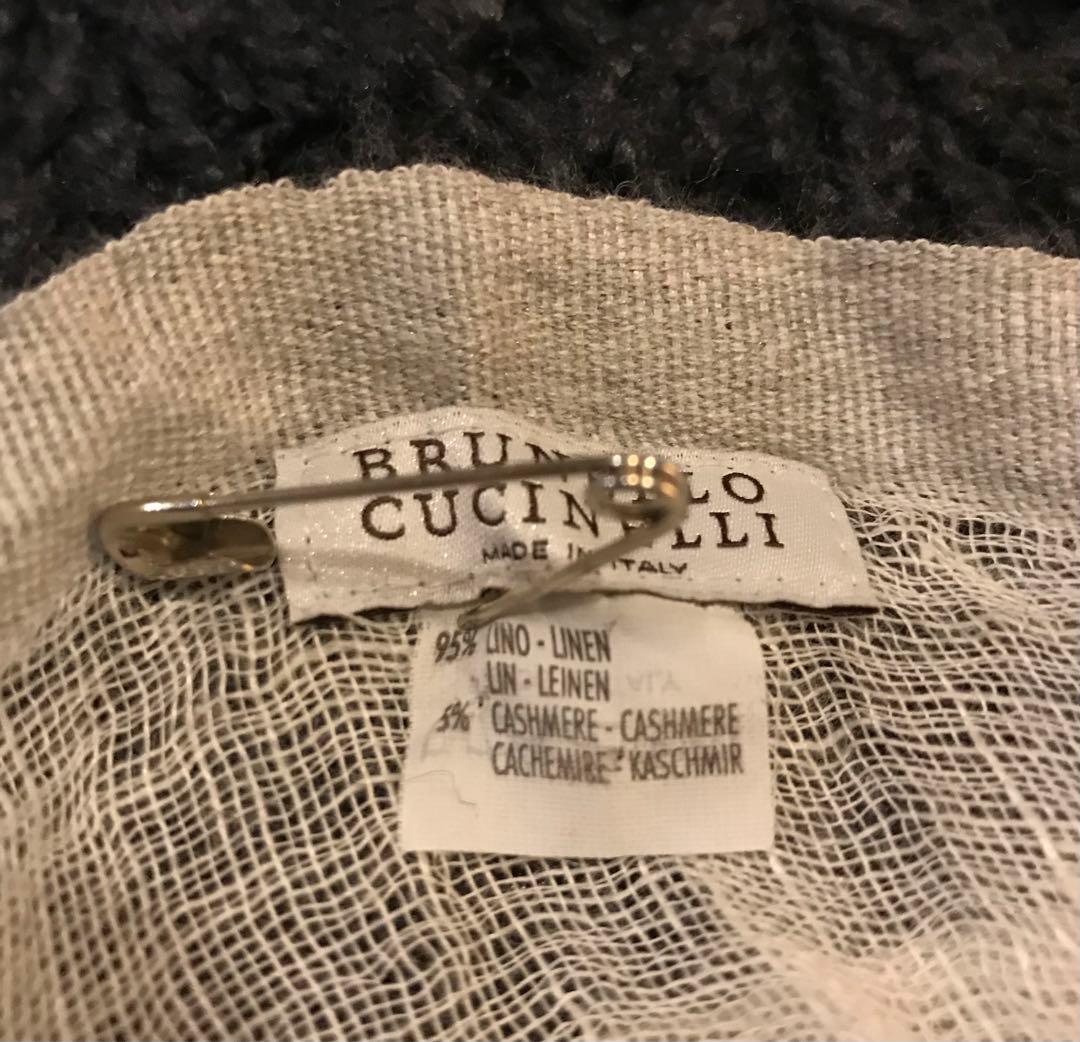 【BRUNELLO CUCINELLI】 リネンカシミヤストール★同梱値引承り〼