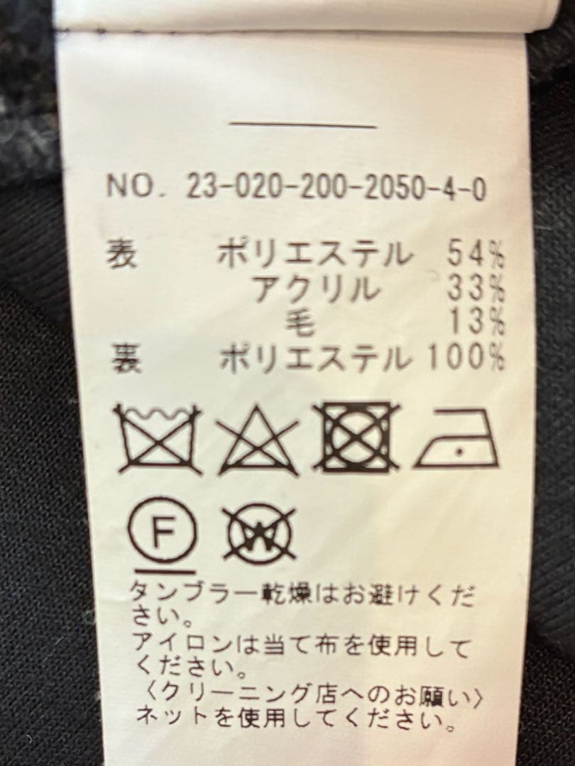 スピック＆スパンWスライバーノーカラーチェックポンチョコート