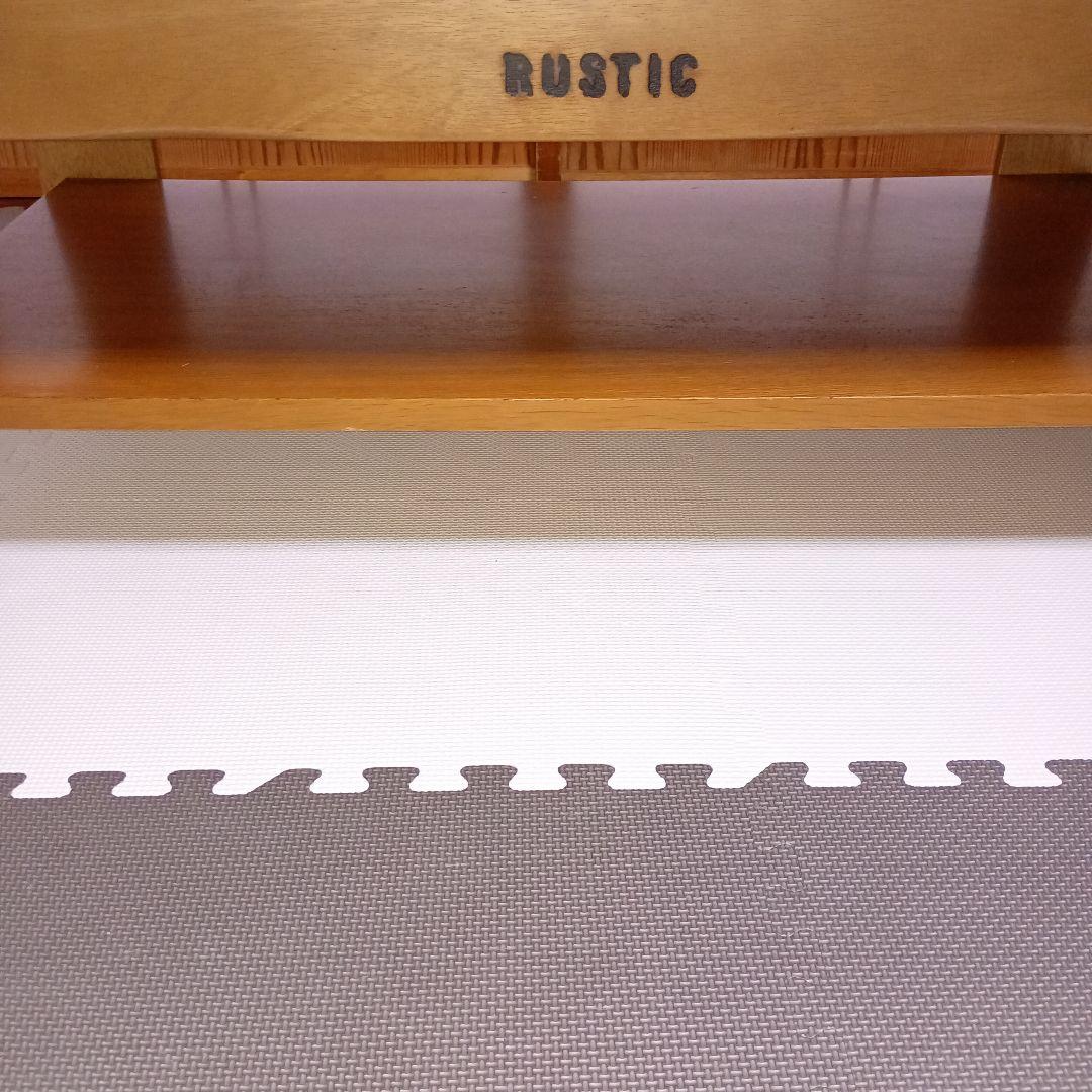 【注記あり良品】カリモク RUSTIC アンティークローテーブル 下棚付き