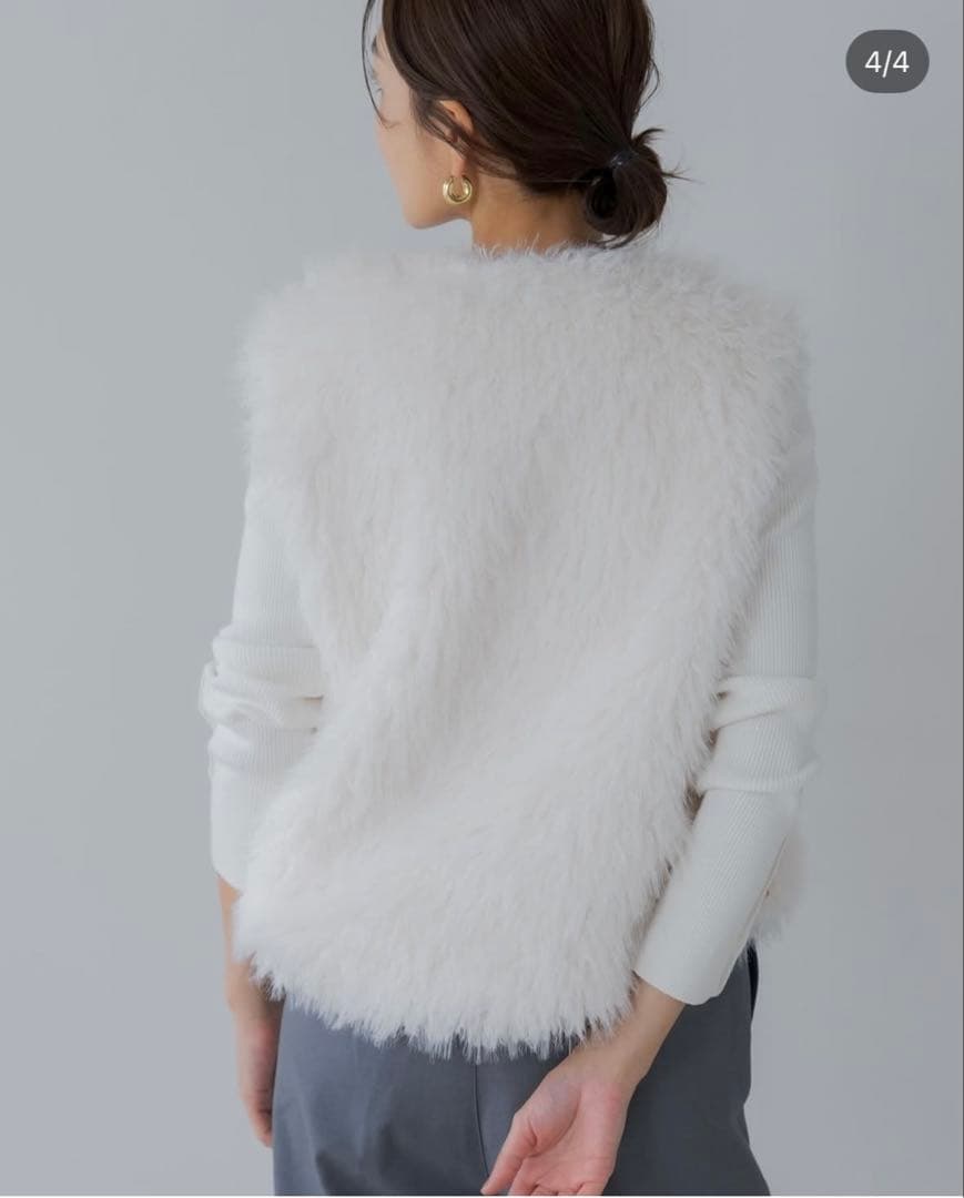 新品タグ付　regleam ドロストファーベスト