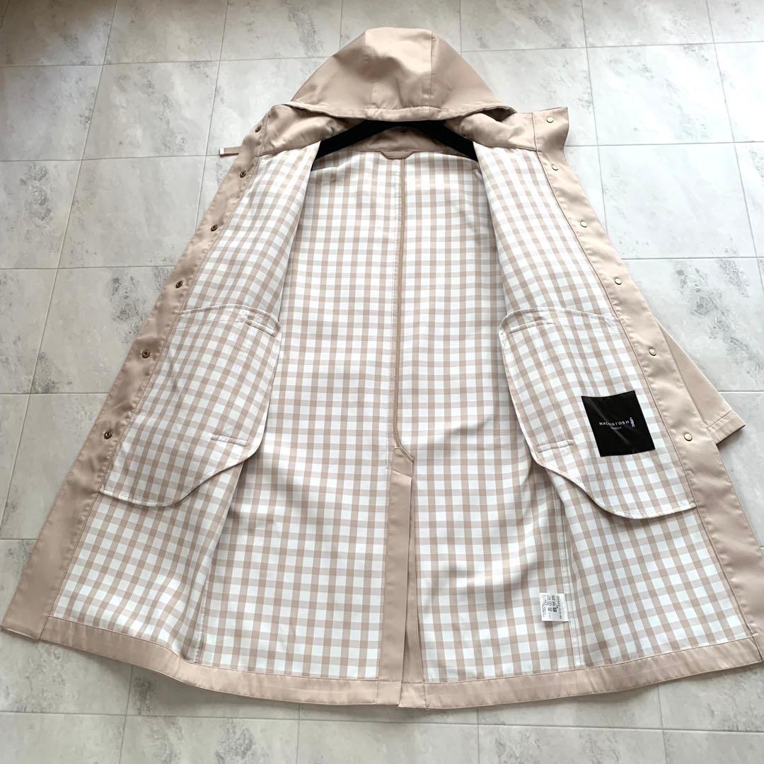 美品♡マッキントッシュロンドン 2way ステンカラーコート 裏地チェック 36