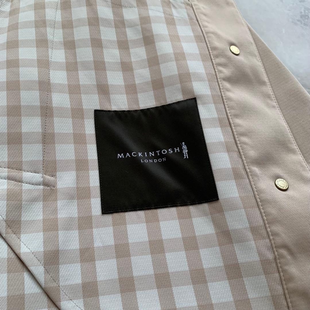 美品♡マッキントッシュロンドン 2way ステンカラーコート 裏地チェック 36
