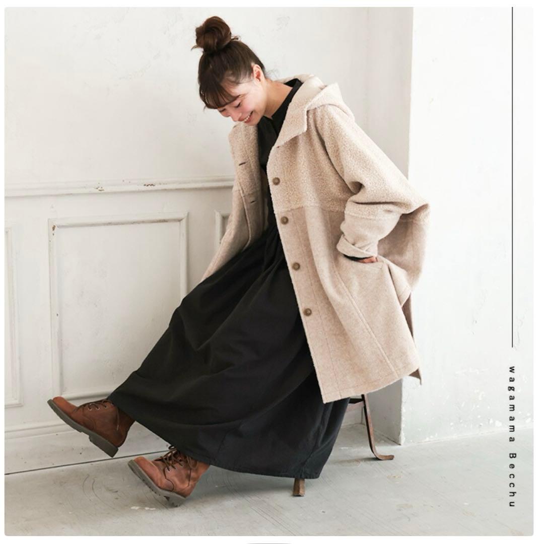 ソウルベリーsoulberry ふわっとかぶるだけのポンチョ　コート　LL〜3L