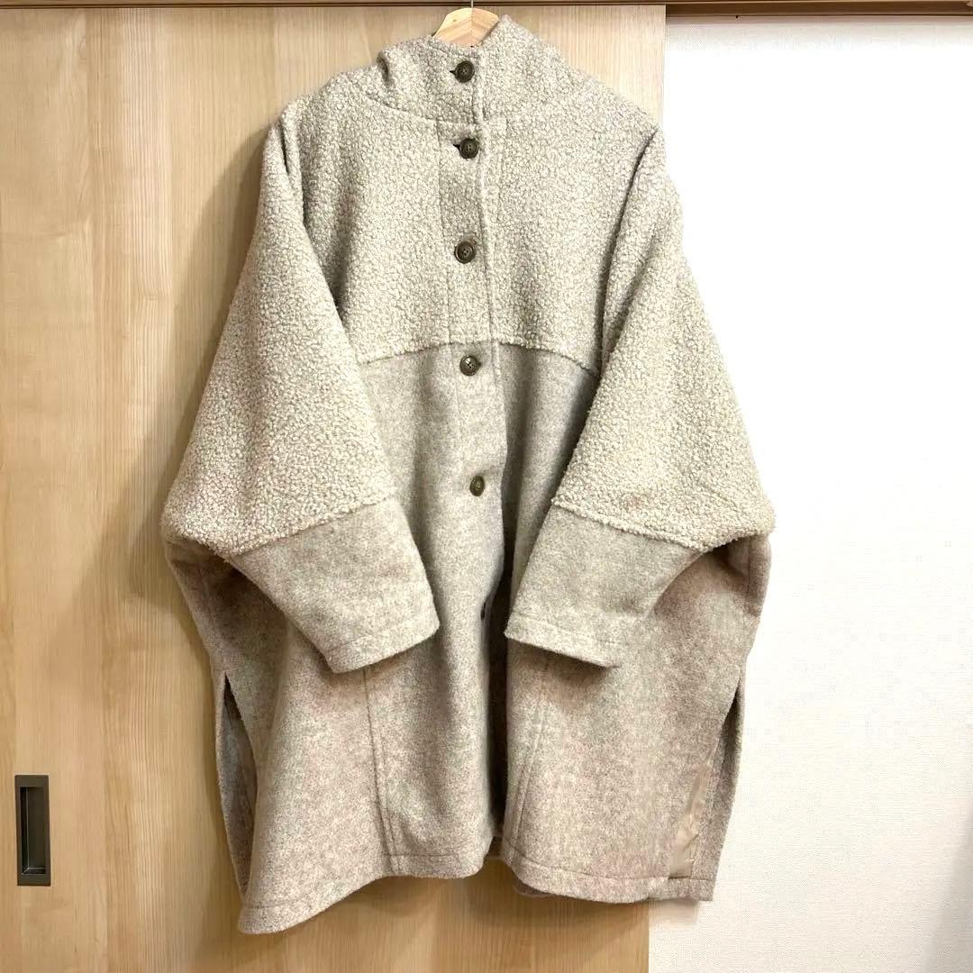 ソウルベリーsoulberry ふわっとかぶるだけのポンチョ　コート　LL〜3L