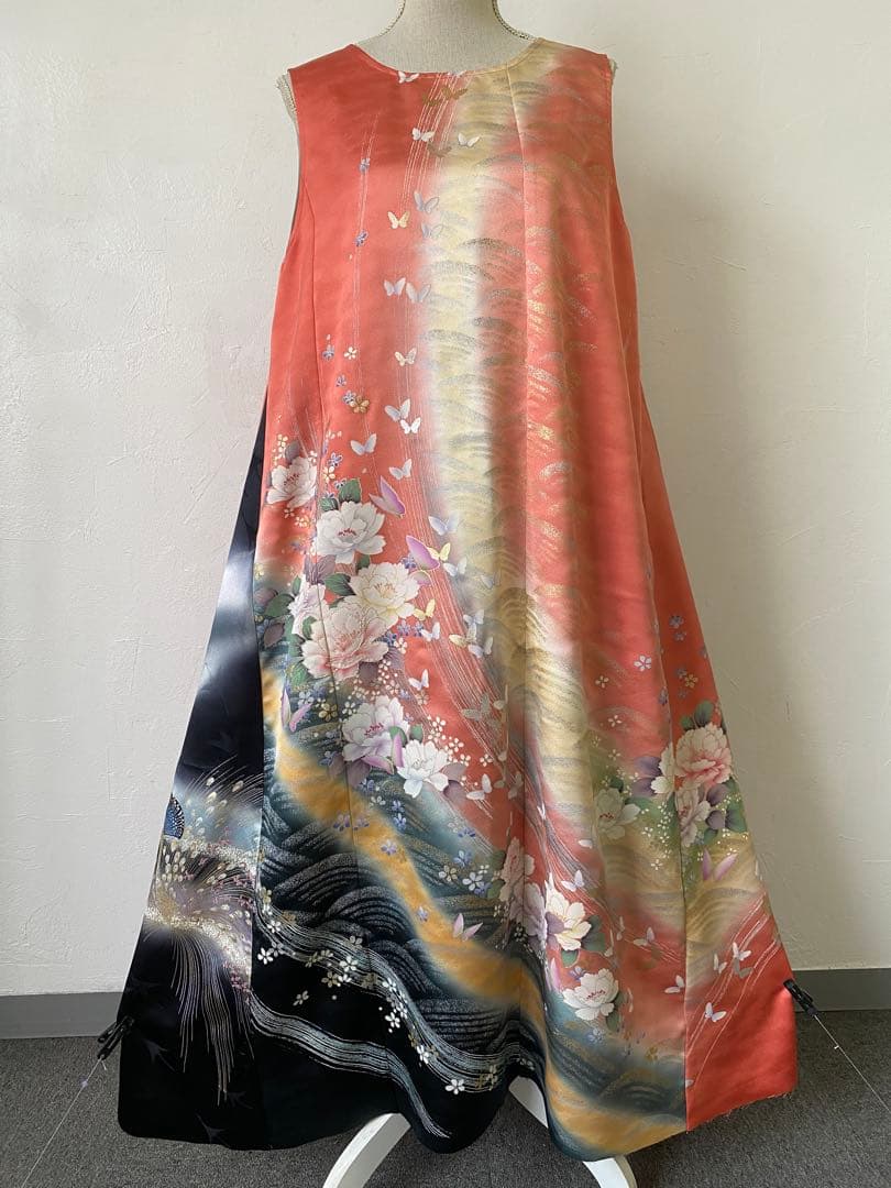 3238 着物　リメイク　ドレス　ワンピース