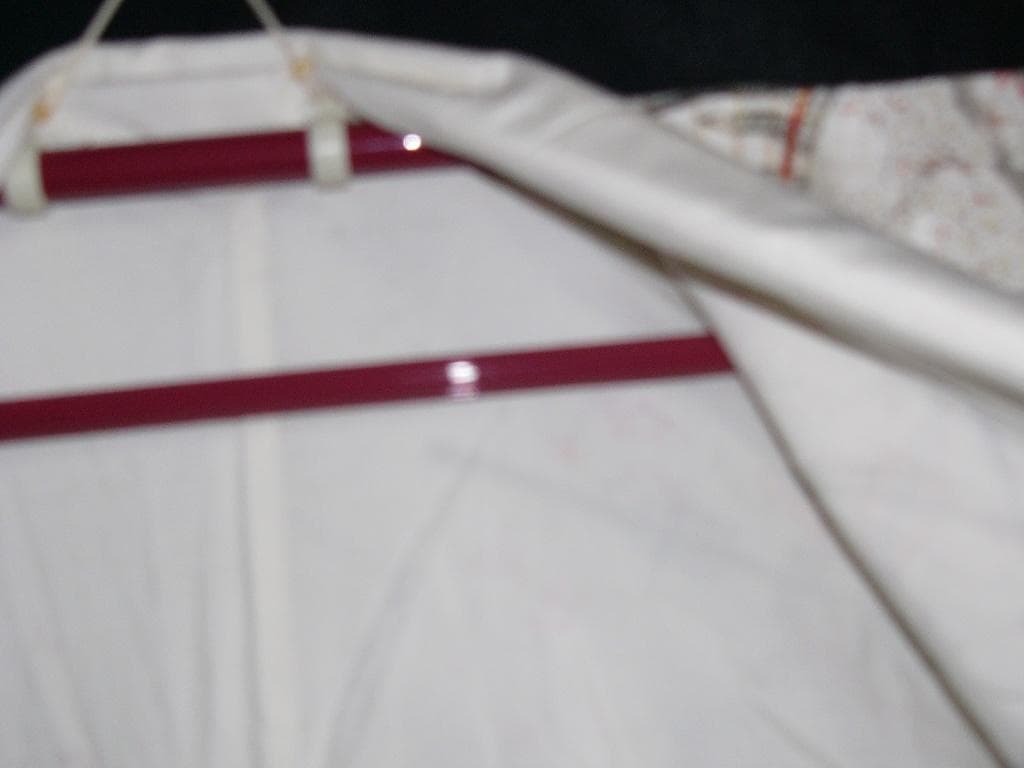 か*ん様 白地扇面元禄梅華柄 絹 身丈約163㎝強裄約67㎝弱未使用超美品並激安