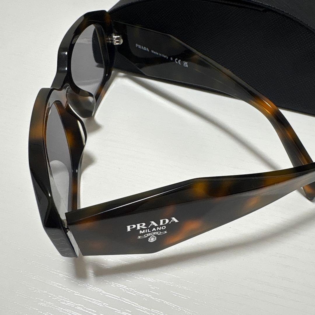 PRADA サングラス SPR17W-Fブラウンべっ甲柄クリアブラウン
