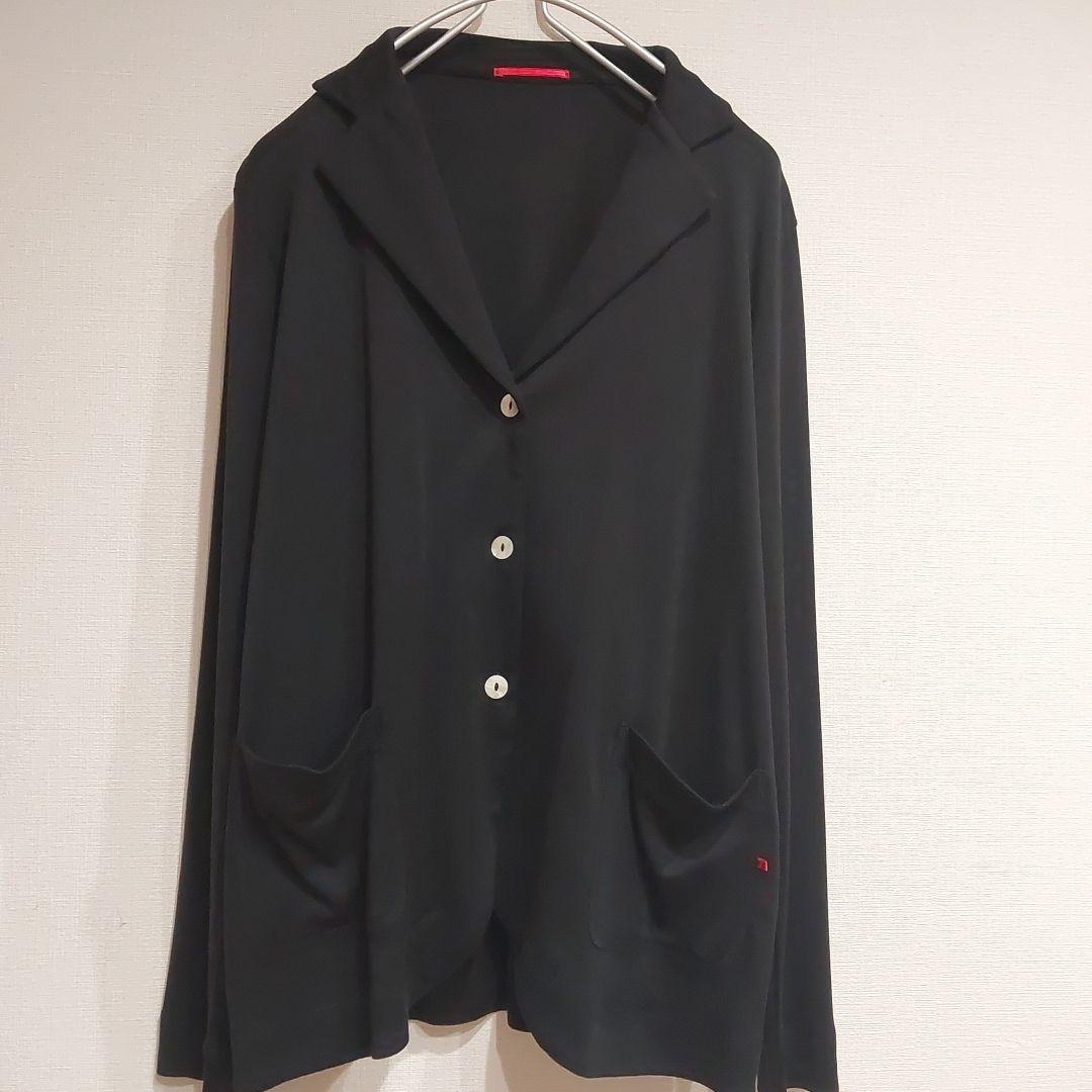 【パーマネントエイジ】シルクコットンジャケット 黒 size3(LL)