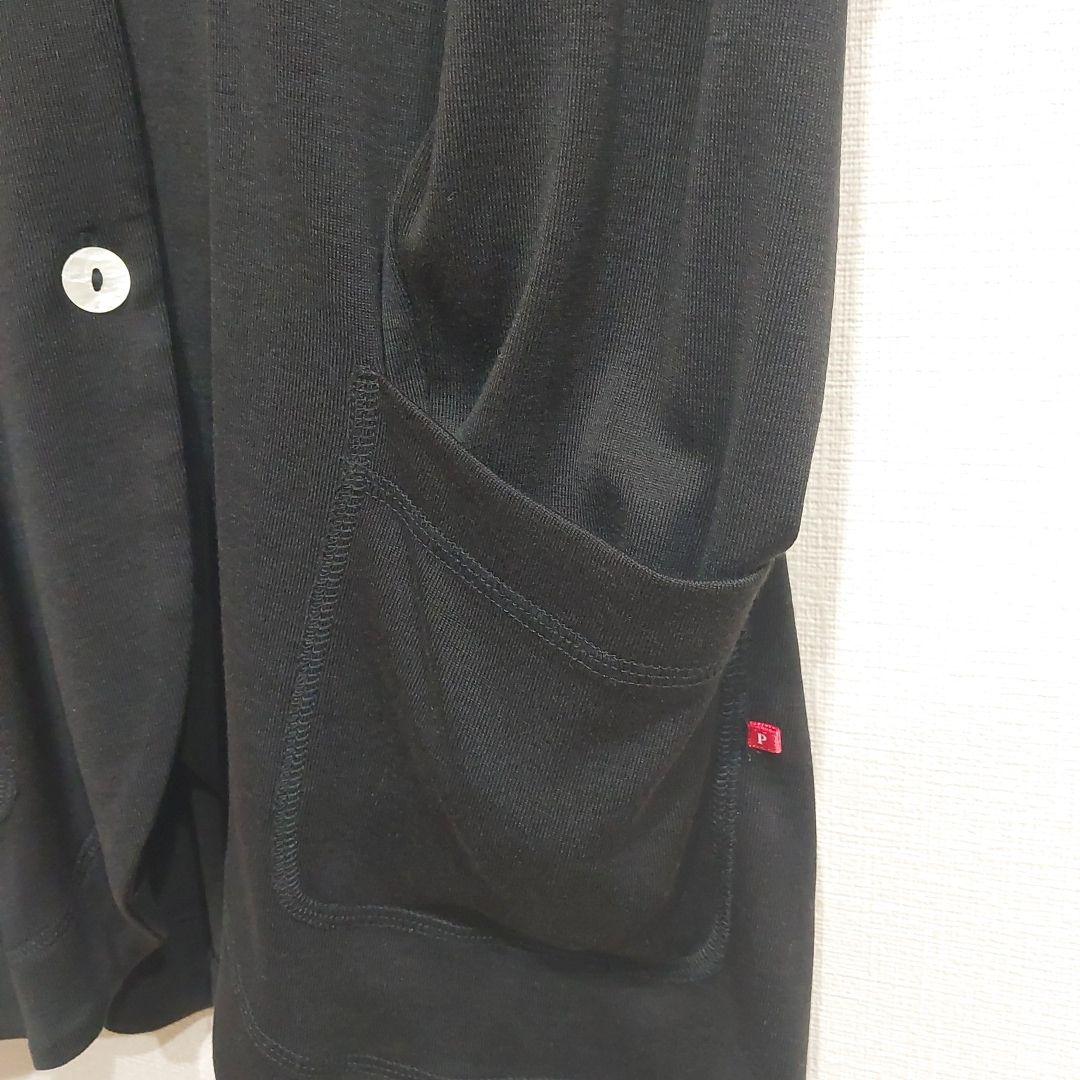 【パーマネントエイジ】シルクコットンジャケット 黒 size3(LL)