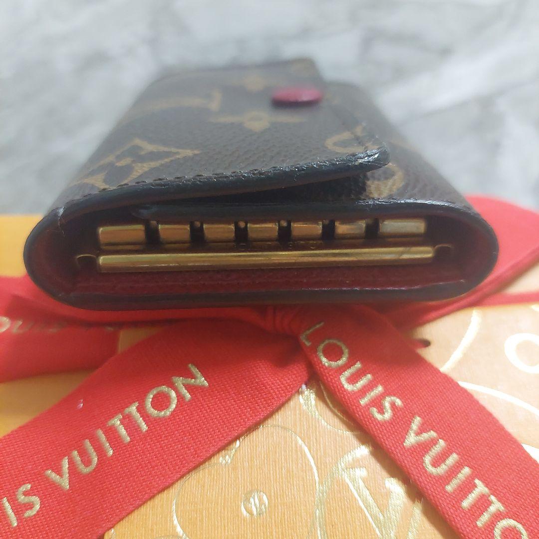 Louis Vuitton ルイヴィトン モノグラム キーケース6連 赤紫