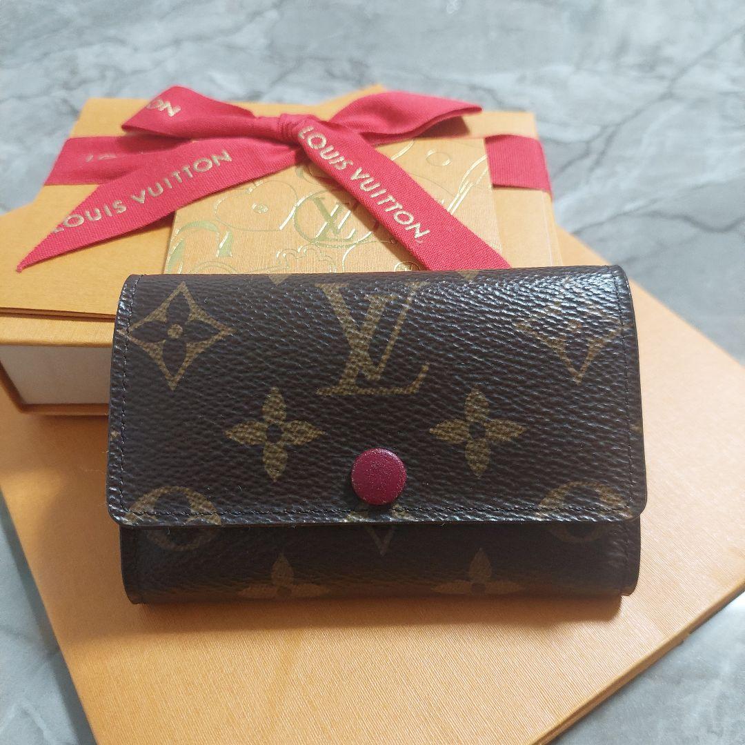 Louis Vuitton ルイヴィトン モノグラム キーケース6連 赤紫
