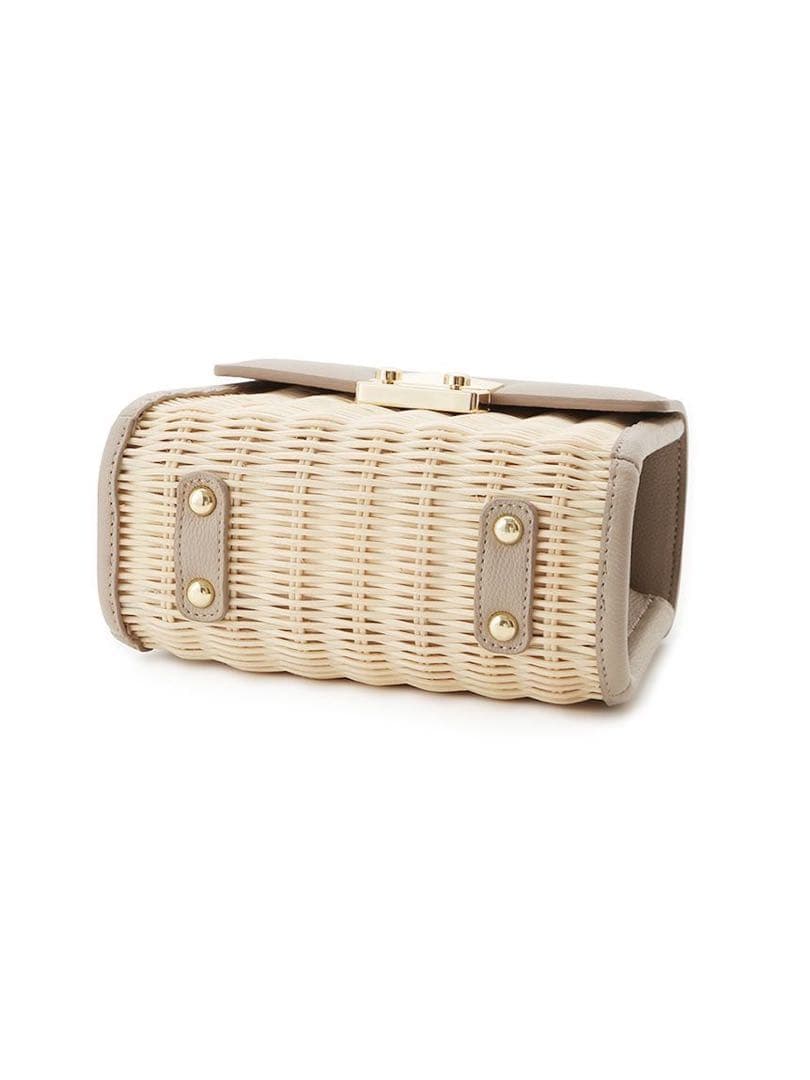 celford ラタンミックスミニバッグ　白