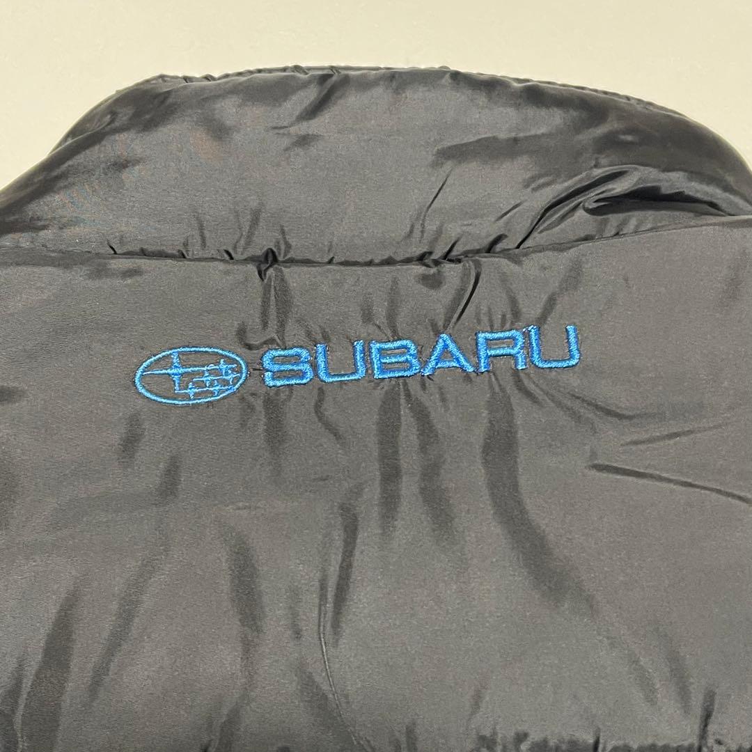 美品 SUBARU リバーシブル 中綿 ベスト 企業ロゴ ブラック スバル