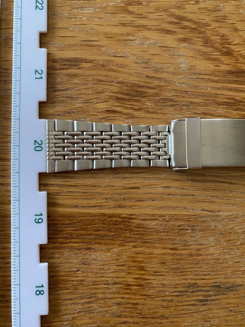 【新品同様】Mr Beads 20mm 9連ブレス ステンレススチール金属ベルト