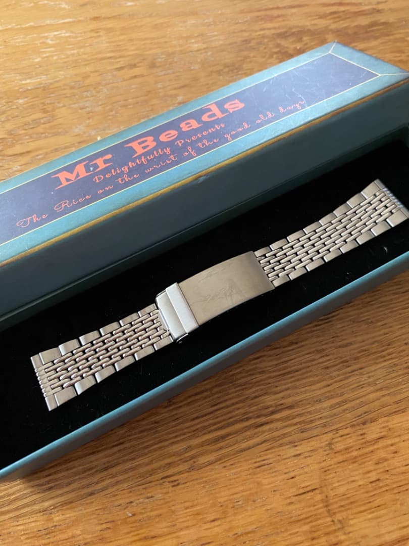 【新品同様】Mr Beads 20mm 9連ブレス ステンレススチール金属ベルト