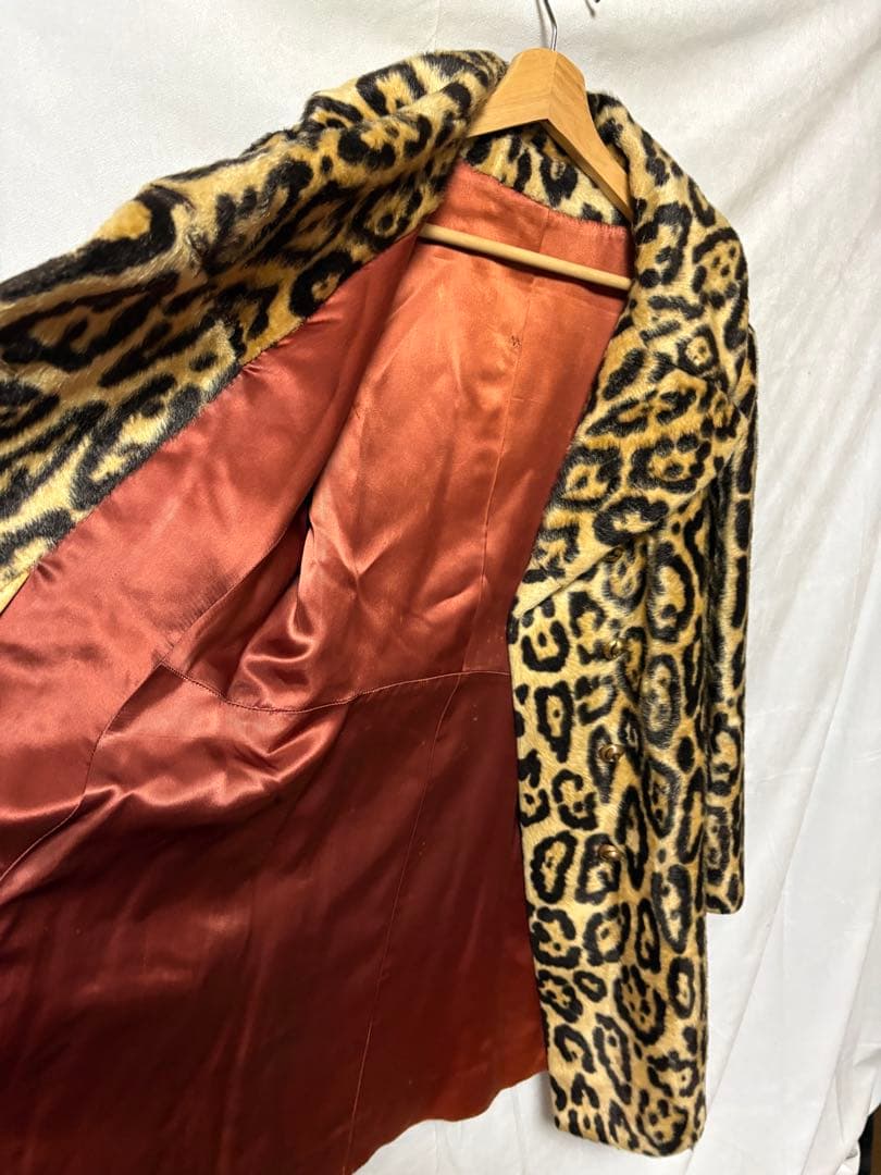ビンテージコート　USA製　豹柄コート