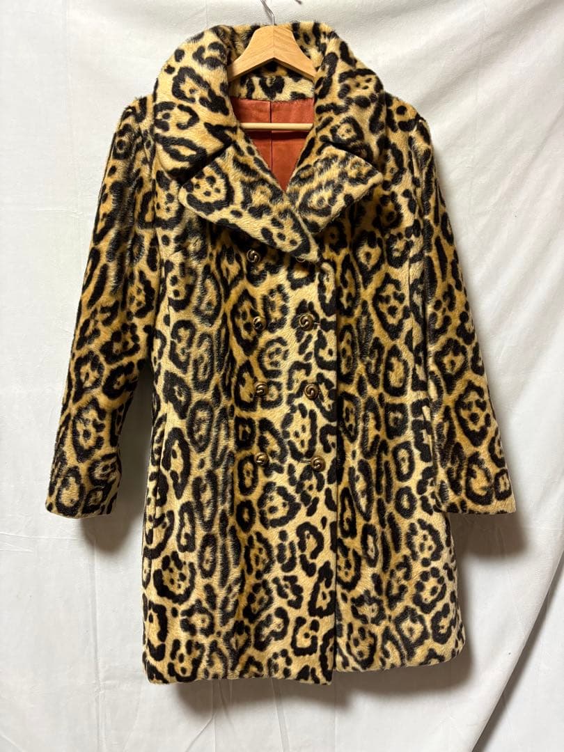 ビンテージコート　USA製　豹柄コート