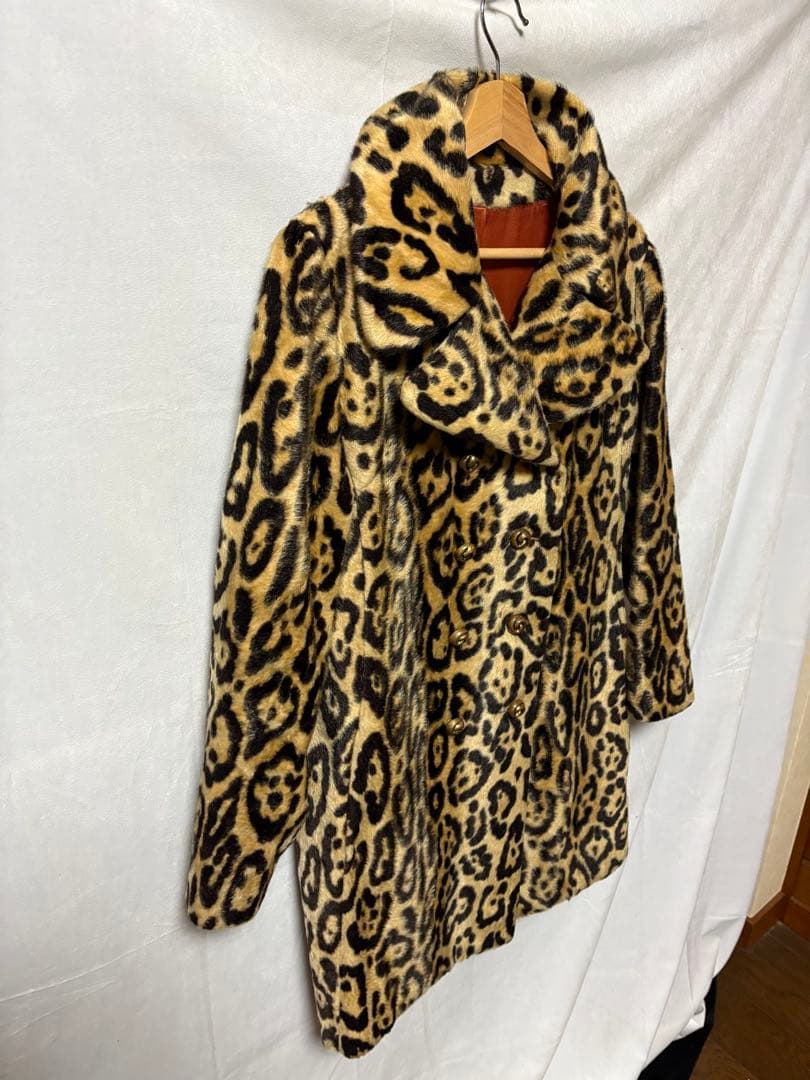 ビンテージコート　USA製　豹柄コート