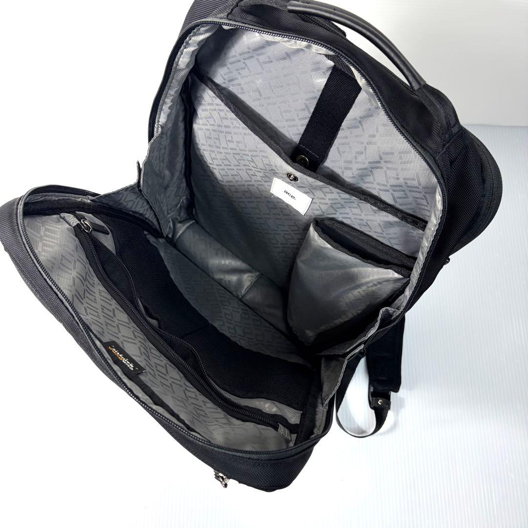 美品 ace. エース ビジネスリュック PC収納 A4 蒸れにくいメッシュ 黒