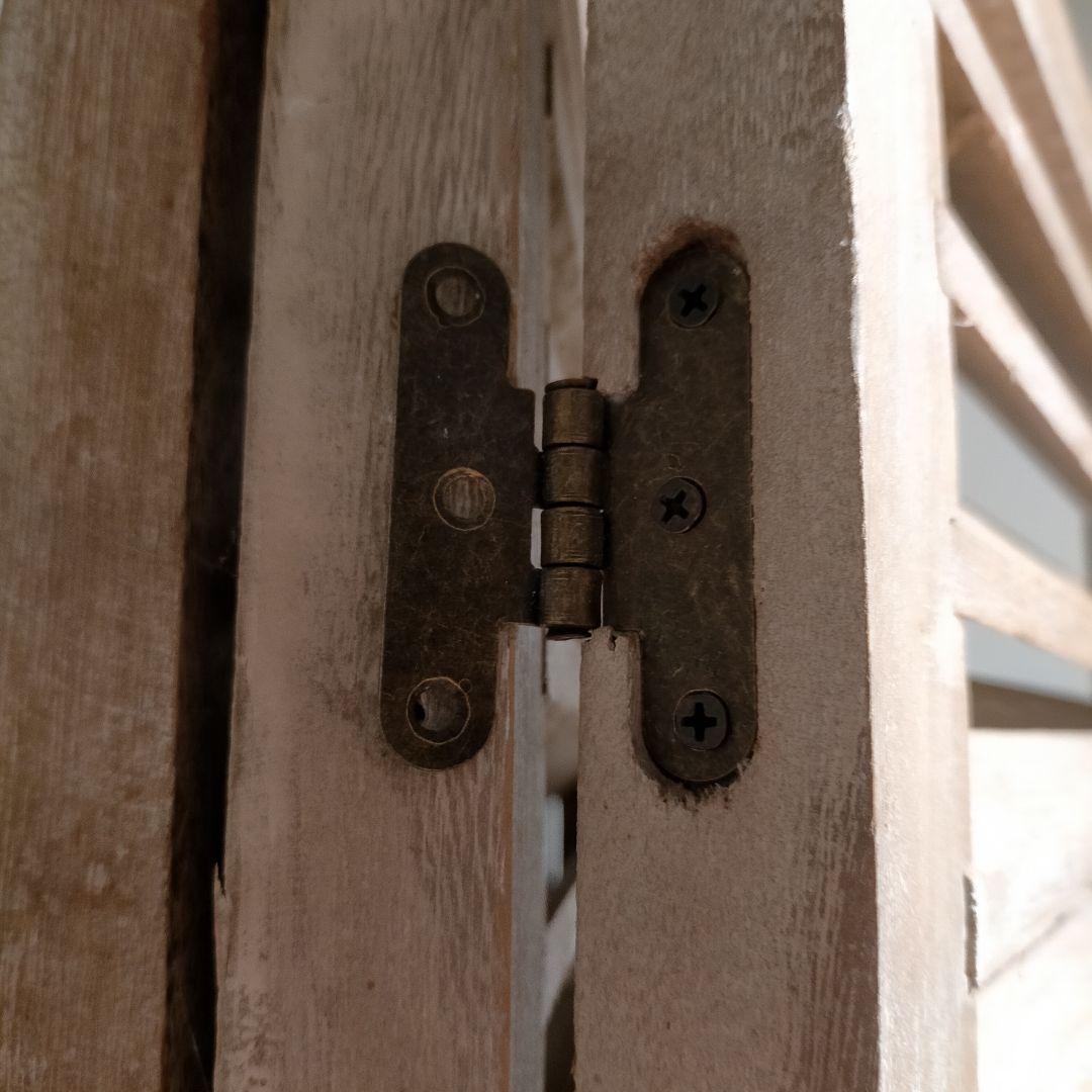 シャビー ヴィンテージテイスト 無垢材 3連 パーテーション