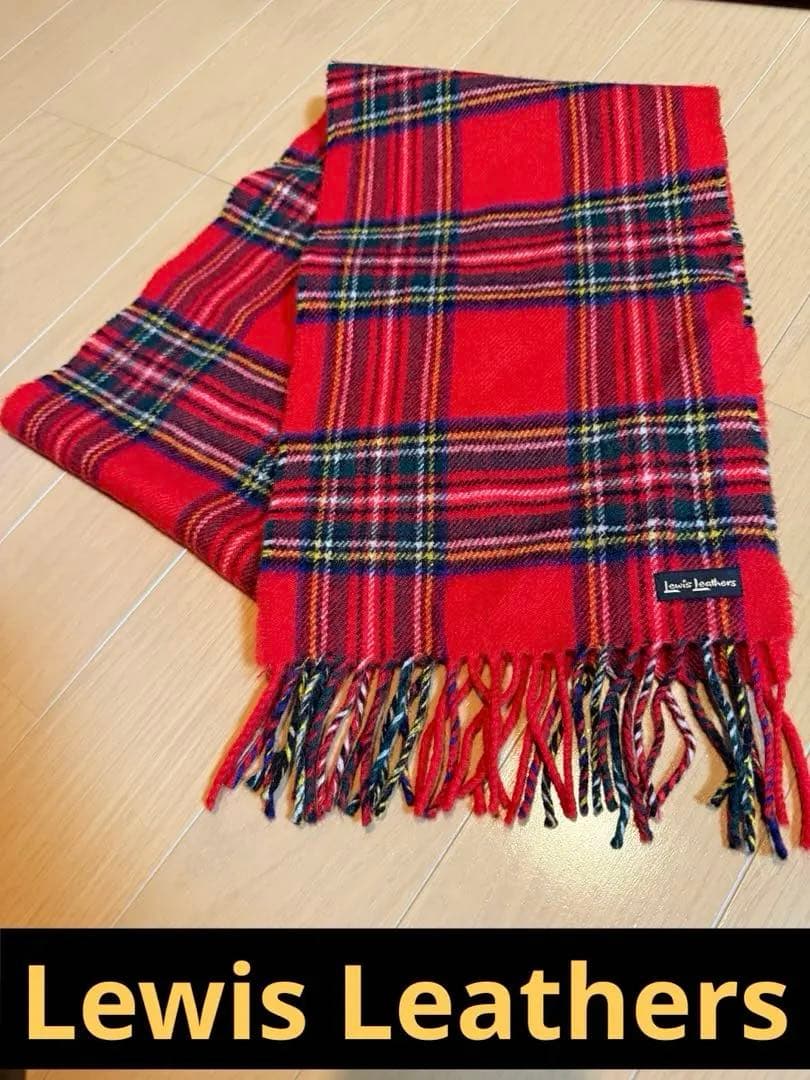 Lewis Leathers ルイスレザー マフラー レッドタータン