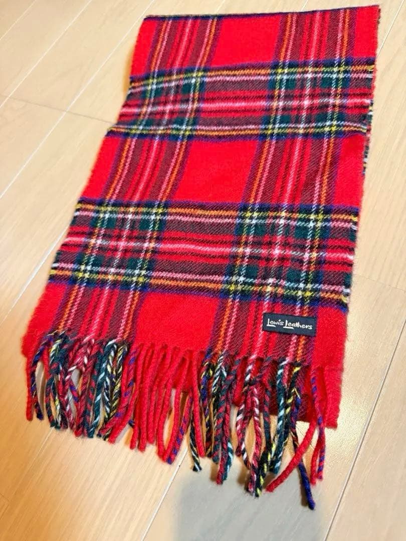 Lewis Leathers ルイスレザー マフラー レッドタータン