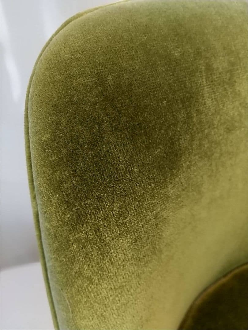 カウンターチェア 　オリーブグリーン　ベルベット椅子　イス　引き取り可