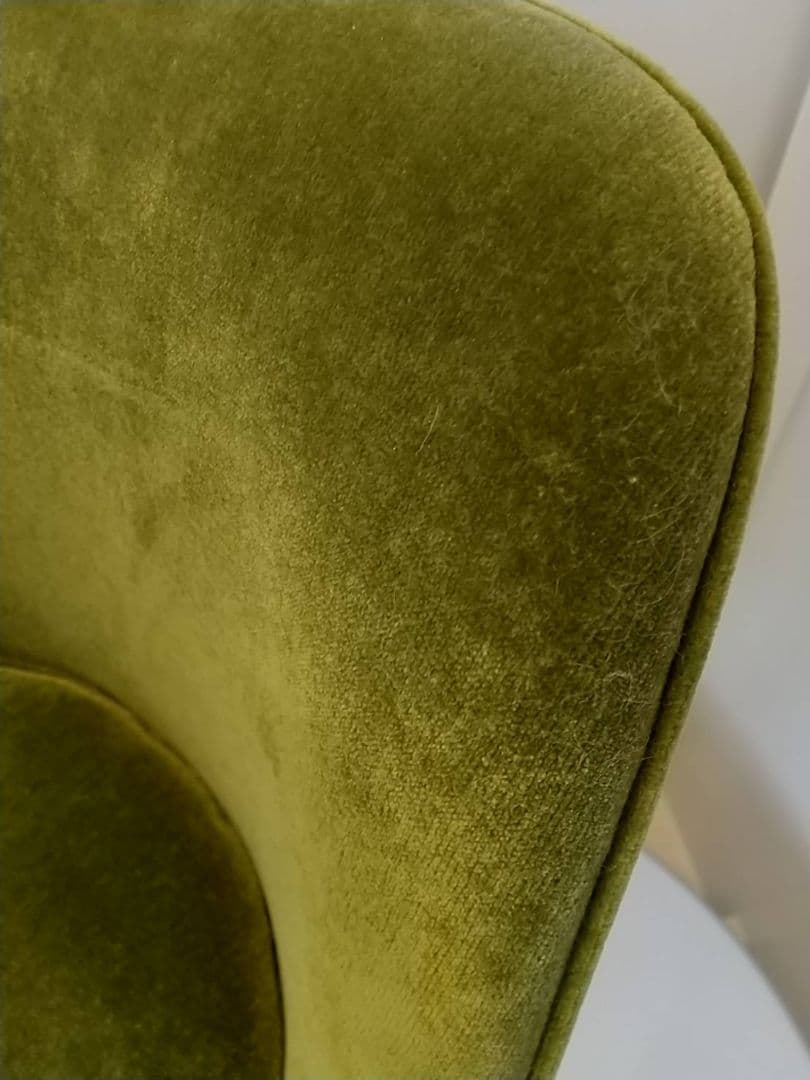 カウンターチェア 　オリーブグリーン　ベルベット椅子　イス　引き取り可