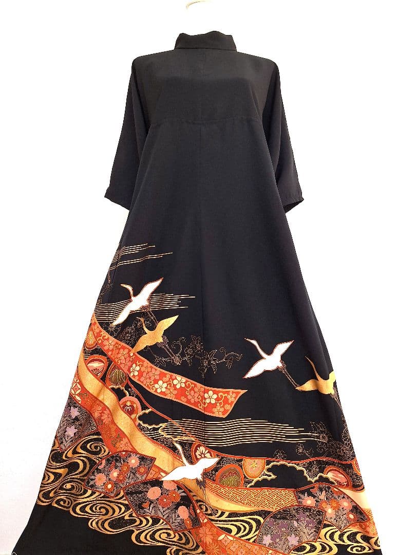 着物リメイクワンピース3629