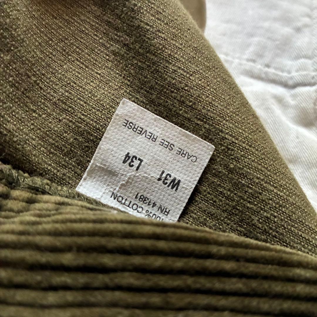 usa製 Polo country 太畝コーデュロイパンツ オリーブ 2タック