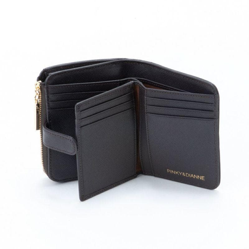 新品 ピンキーアンドダイアン 2つ折り財布 コンパクト財布 パドロック チョコ
