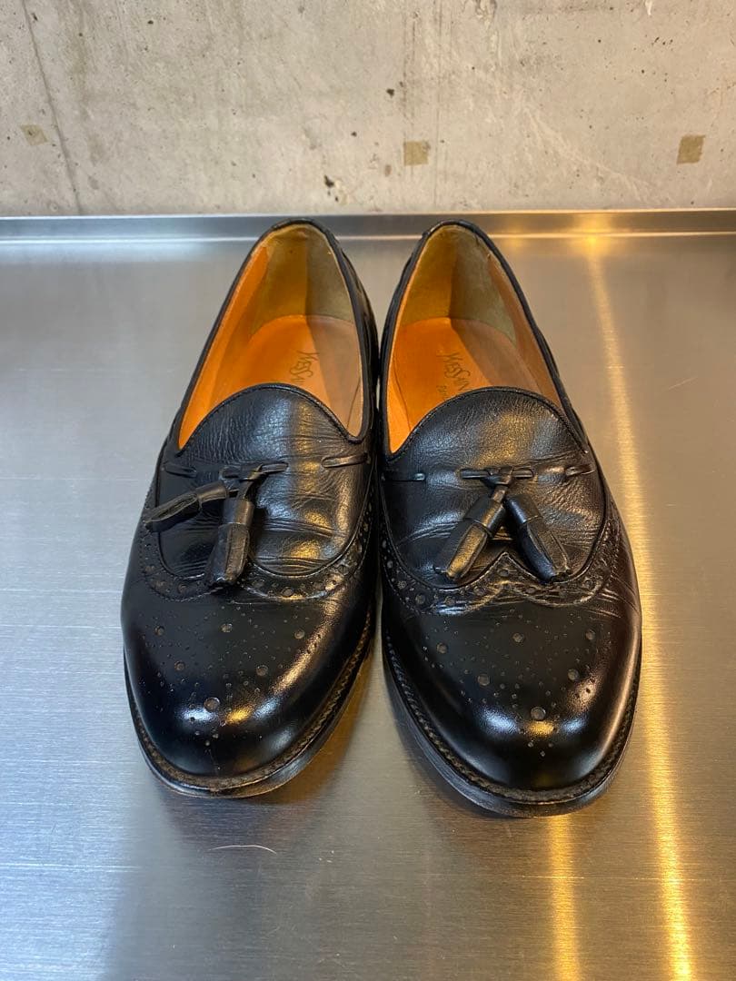 【定番】YSL イブサンローラン タッセルローファー ブラック レザー