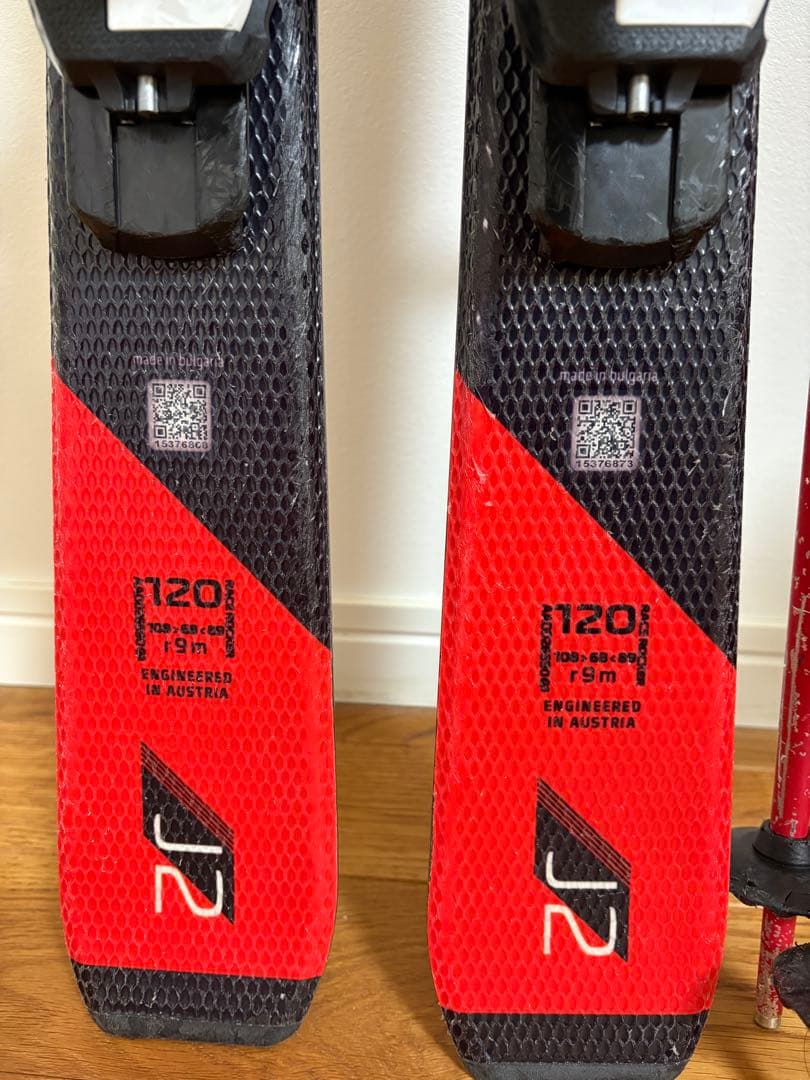 ATOMIC REDSTER j2 120 スキー板とスキーポール90セット