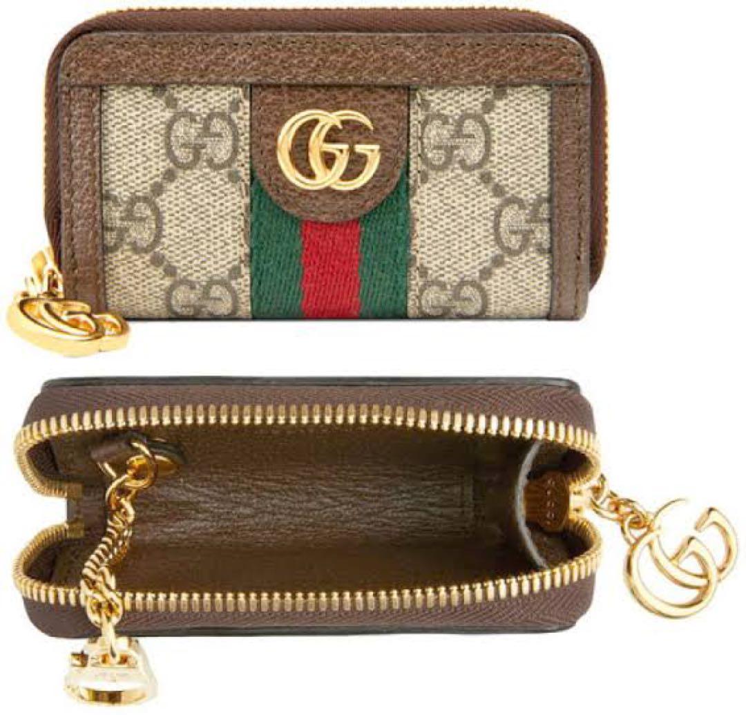 Gucci GGロゴ キーケース ブラウン/ベージュ