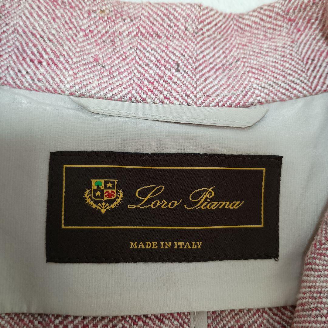 ロロピアーナ　ピンク テーラードジャケット 3つボタン　センターベント　ポケット